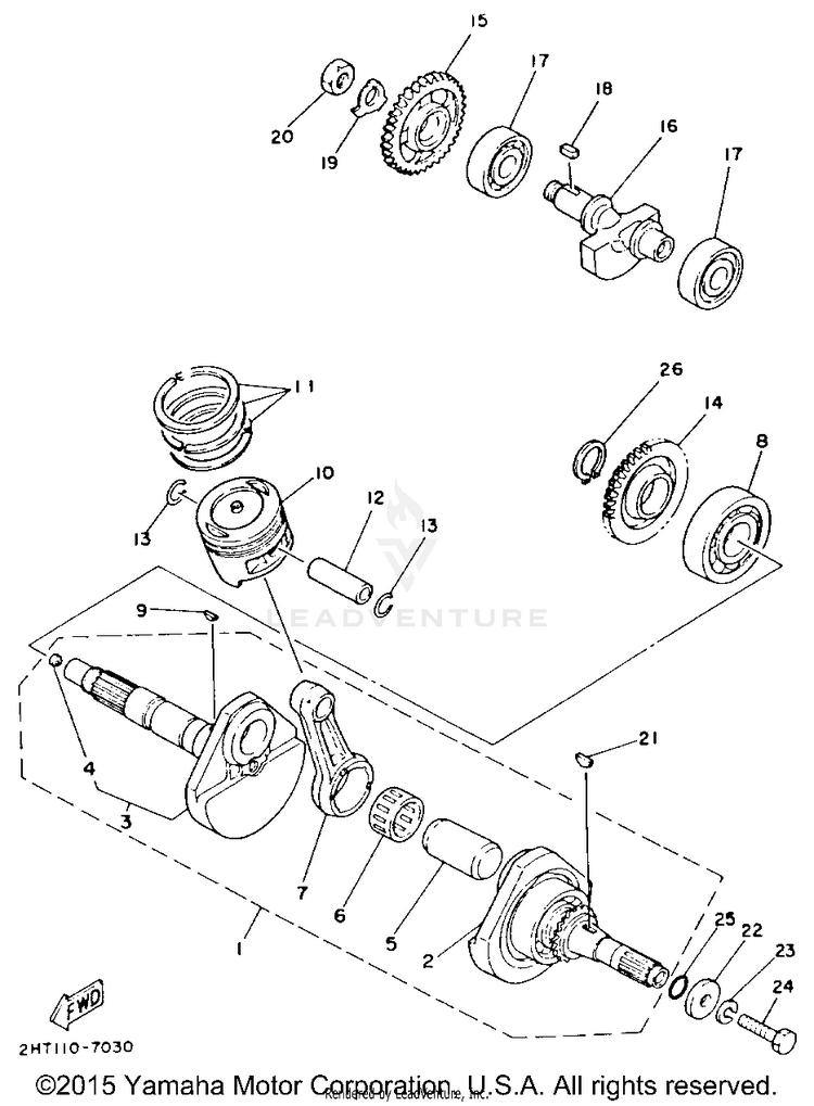 Crankshaft Piston Schematic