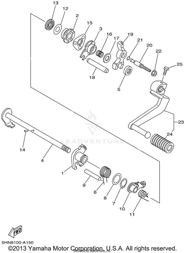 Shift Shaft Schematic