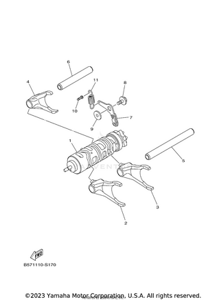 Shift Cam Fork Schematic