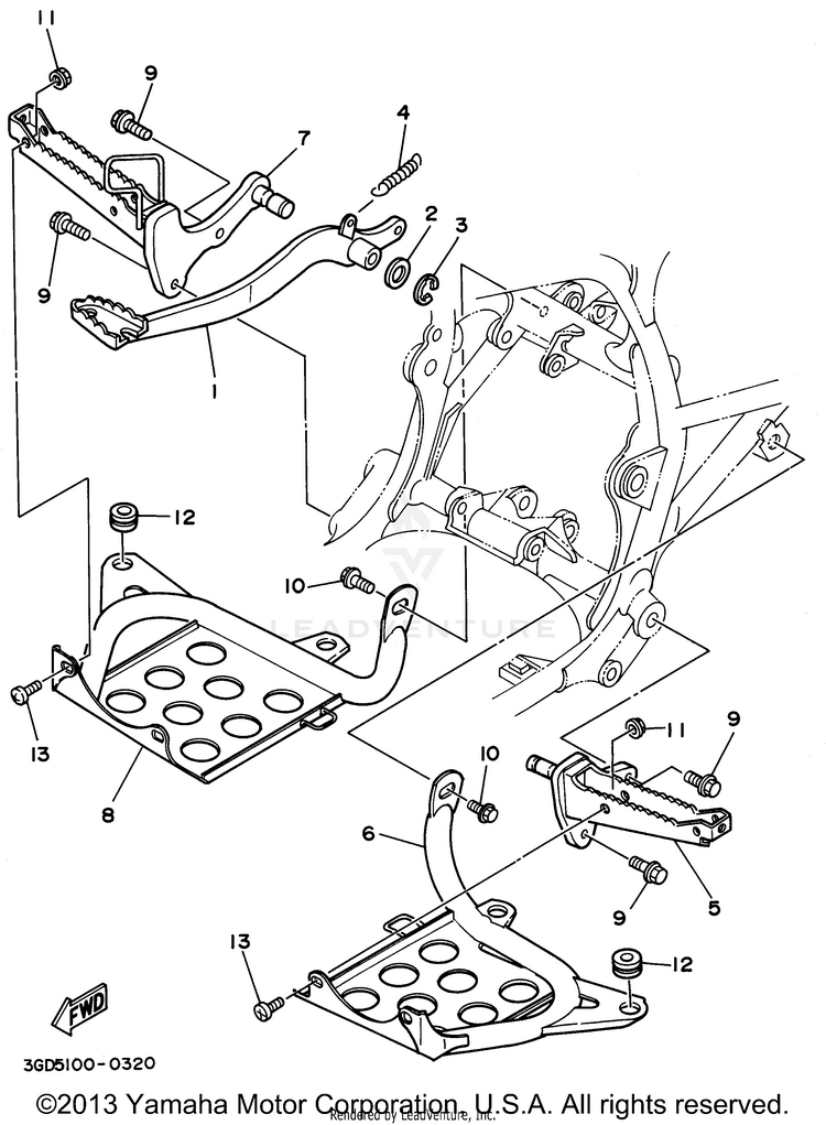 Stand - Footrest Schematic