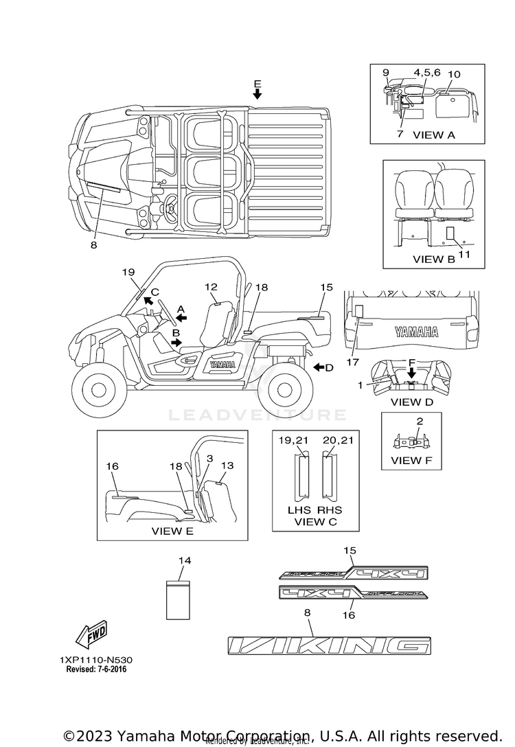 Emblem Label 1 VIKING 700 EPS - YXM700PEG - 2014 Schematic