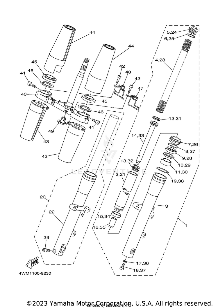 Front Fork Schematic