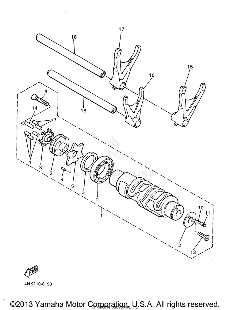 Shift Cam Fork Schematic