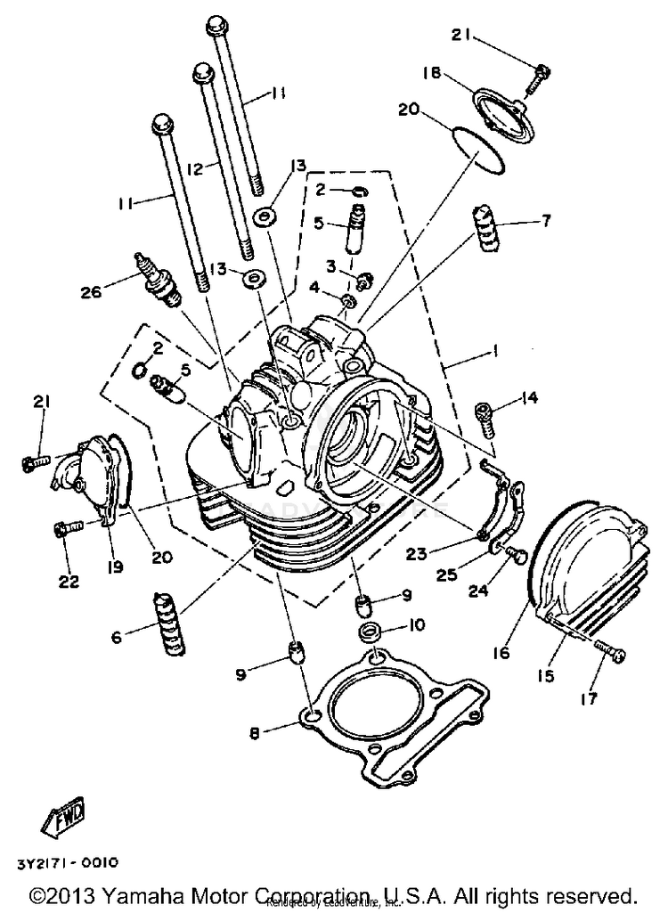 Cylinder Head Xt250k - Kc Schematic