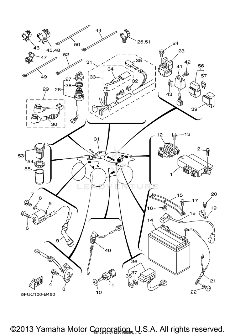 Electrical 1 BIG BEAR 4WD - YFM400FWR - 2003 Schematic