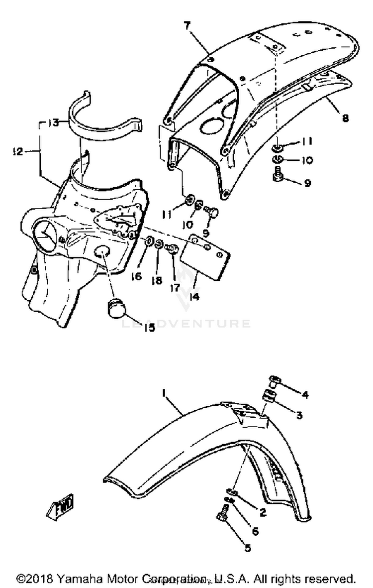 Front Fender - Rear Fender Schematic