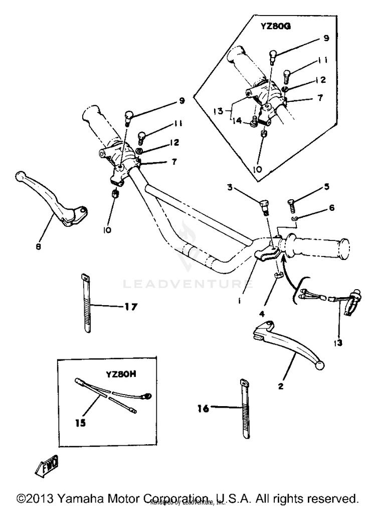 Handle Switch Lever Yz80g H Schematic