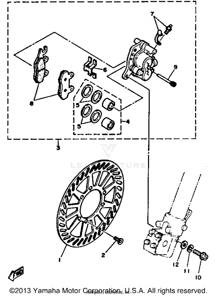 Front Brake Caliper Schematic
