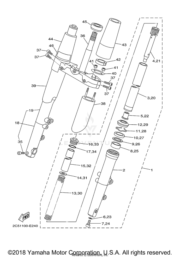 Front Fork Schematic