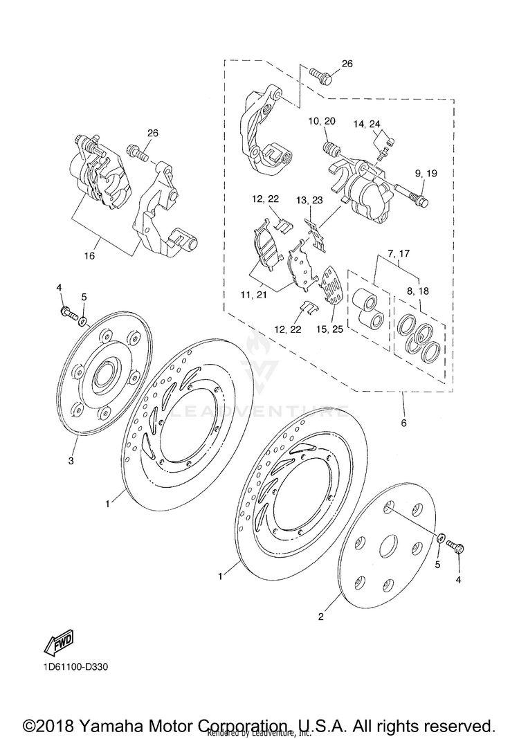 Front Brake Caliper Schematic