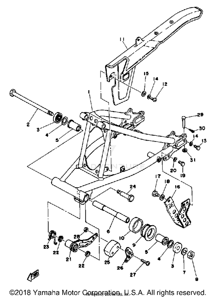 Swing Arm Chain Case Schematic