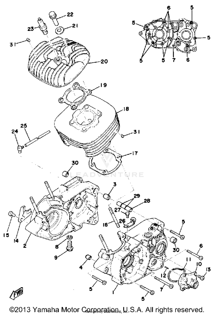 Crankcase - Cylinder Schematic