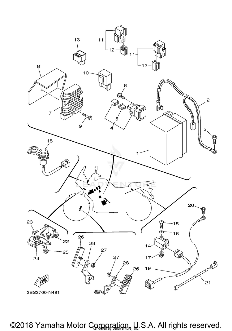 Electrical 2 SUPER TENERE - XTZ12HCL - 2017 Schematic
