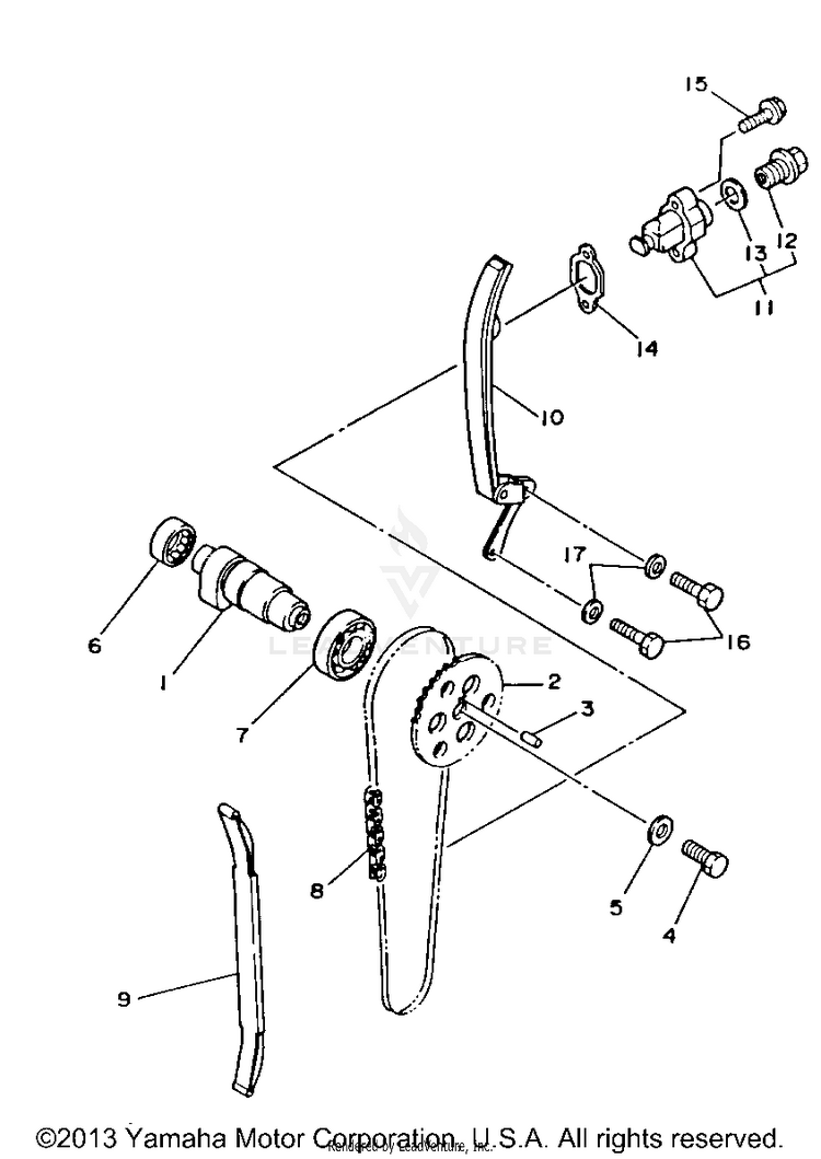 Camshaft - Chain BIG BEAR 4WD - YFM350FWB - 1991 Schematic