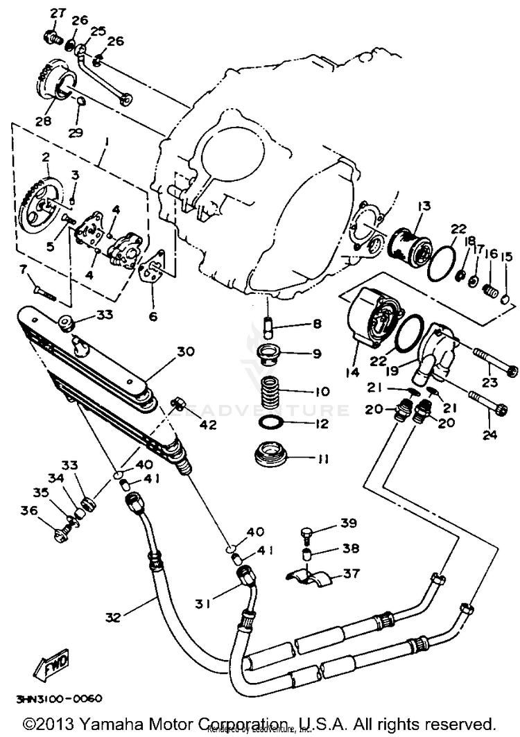 Oil Pump BIG BEAR 4WD (ME & NH Only) - YFM350FWE_MNH - 1993 Schematic
