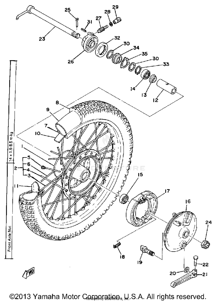 Front Wheel Schematic