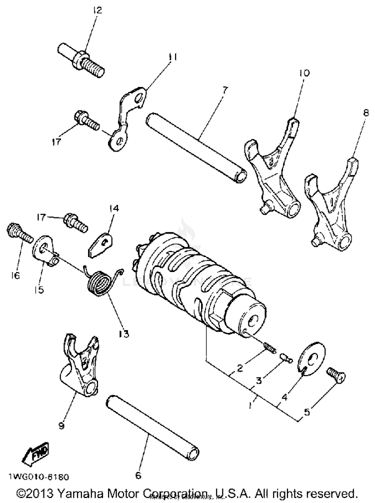 Shift Cam Fork Schematic