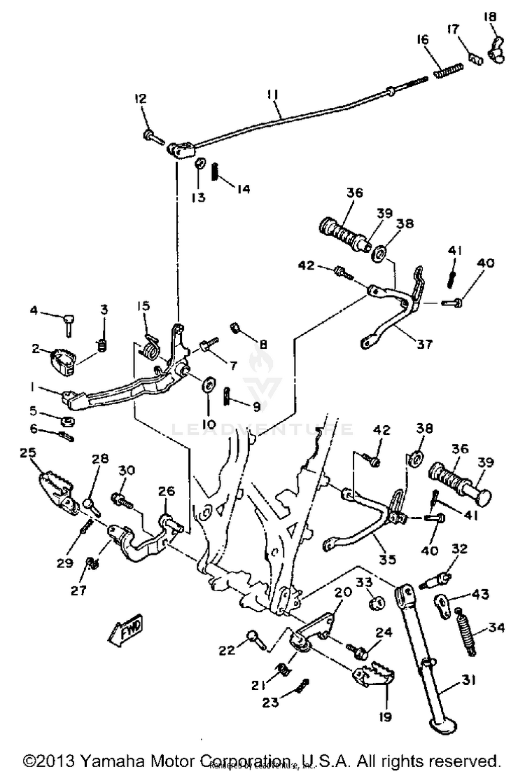 Stand - Footrest Schematic
