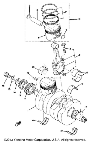 Crank - Piston Schematic