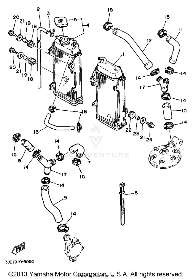 Radiator - Hose Schematic