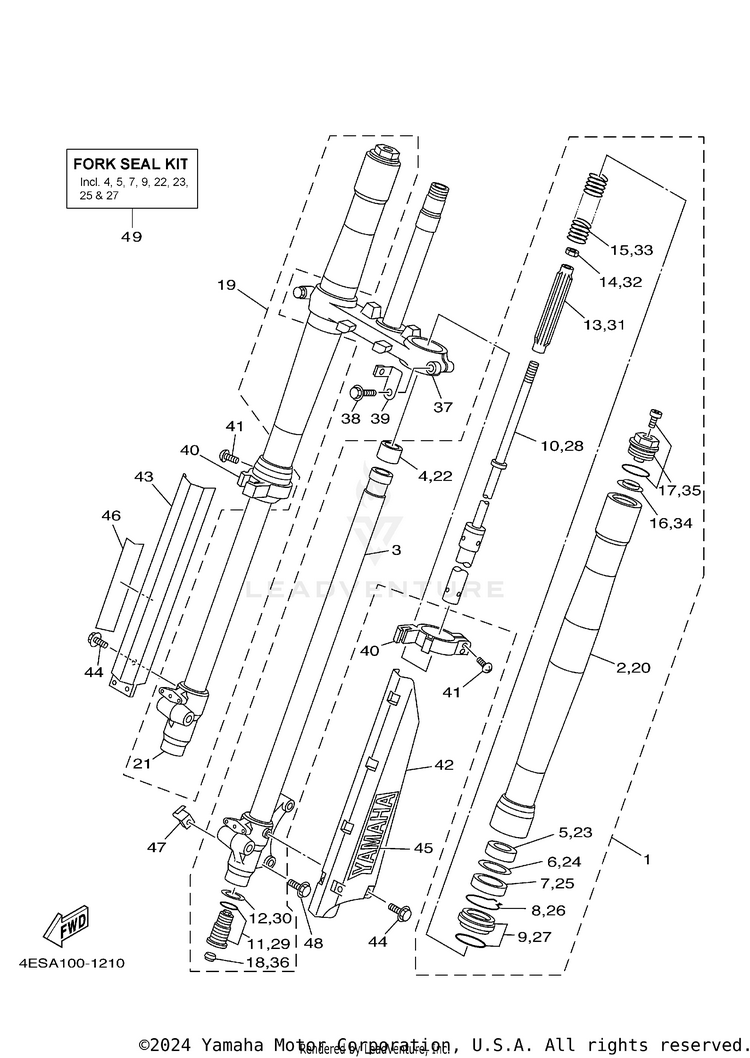 Front Fork Schematic