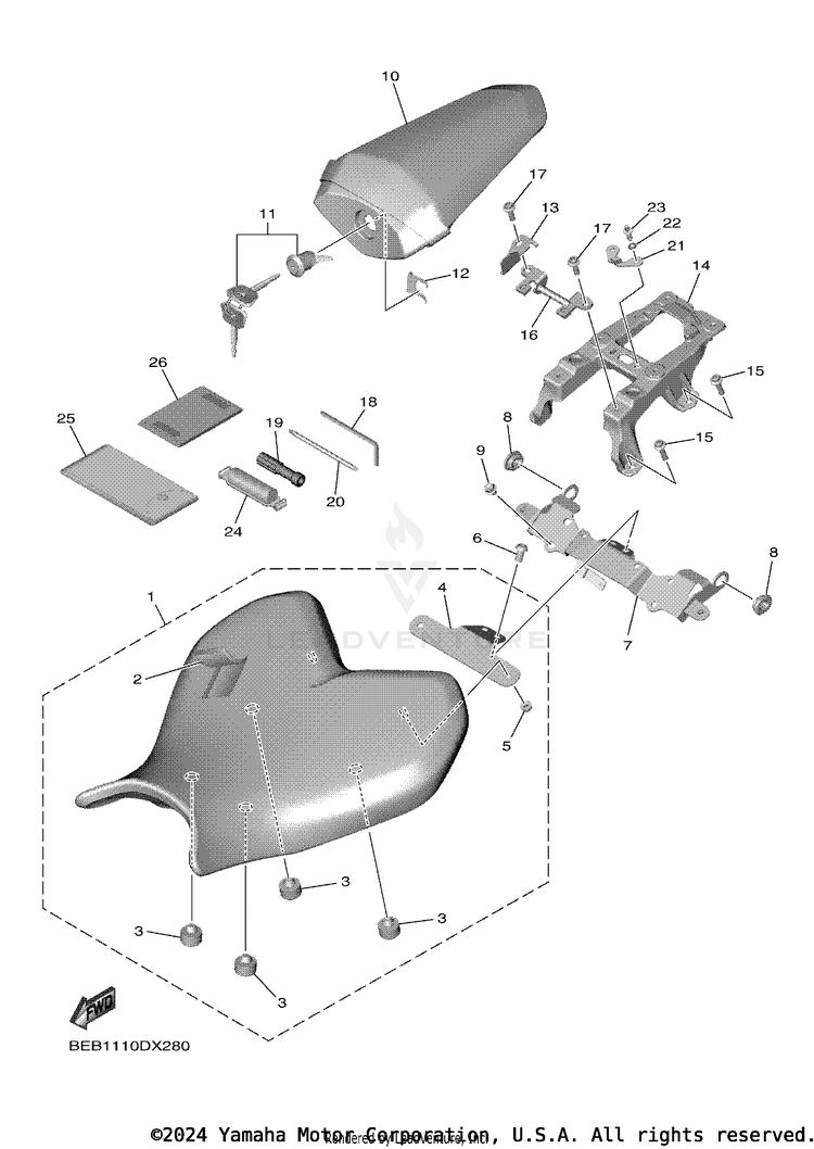 Seat YZFR7 - YZFR7SCB - 2025 Schematic