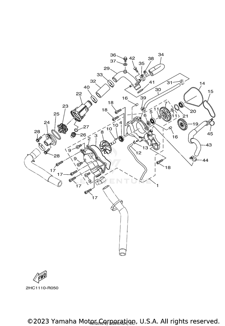 Water Pump YXZ1000R EPS SS SE - YXZ10YESJL - 2018 Schematic