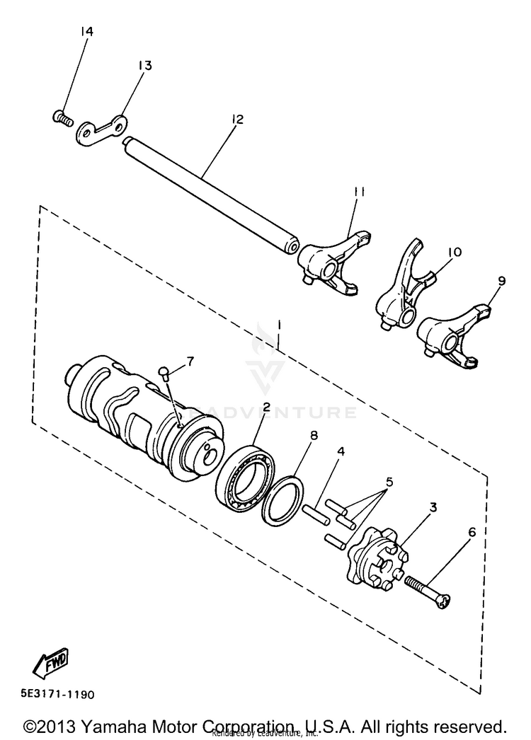 Shift Cam Shift Fork Schematic