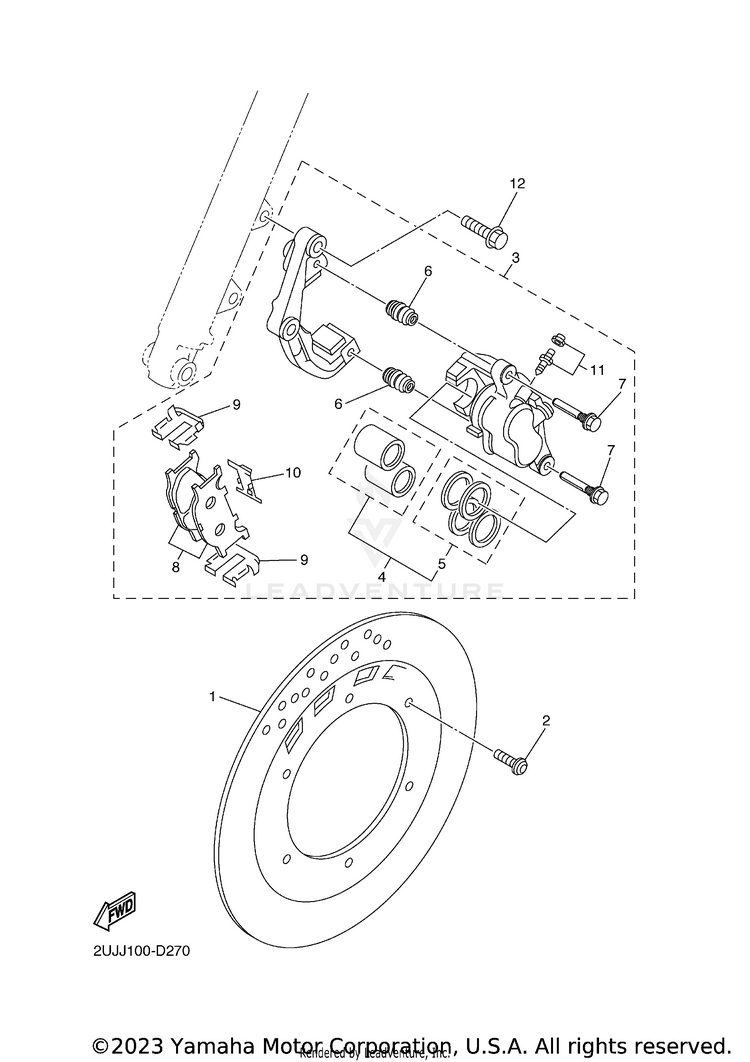 Front Brake Caliper Schematic