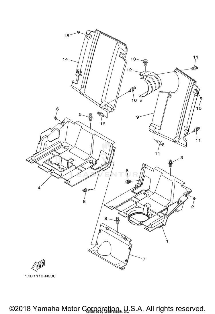Side Cover 2 VIKING - YXM700DFL - 2015 Schematic