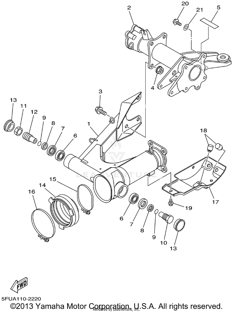 Rear Arm BIG BEAR 400 4WD_REAL TREE XTRA - YFM400FHP - 2002 Schematic