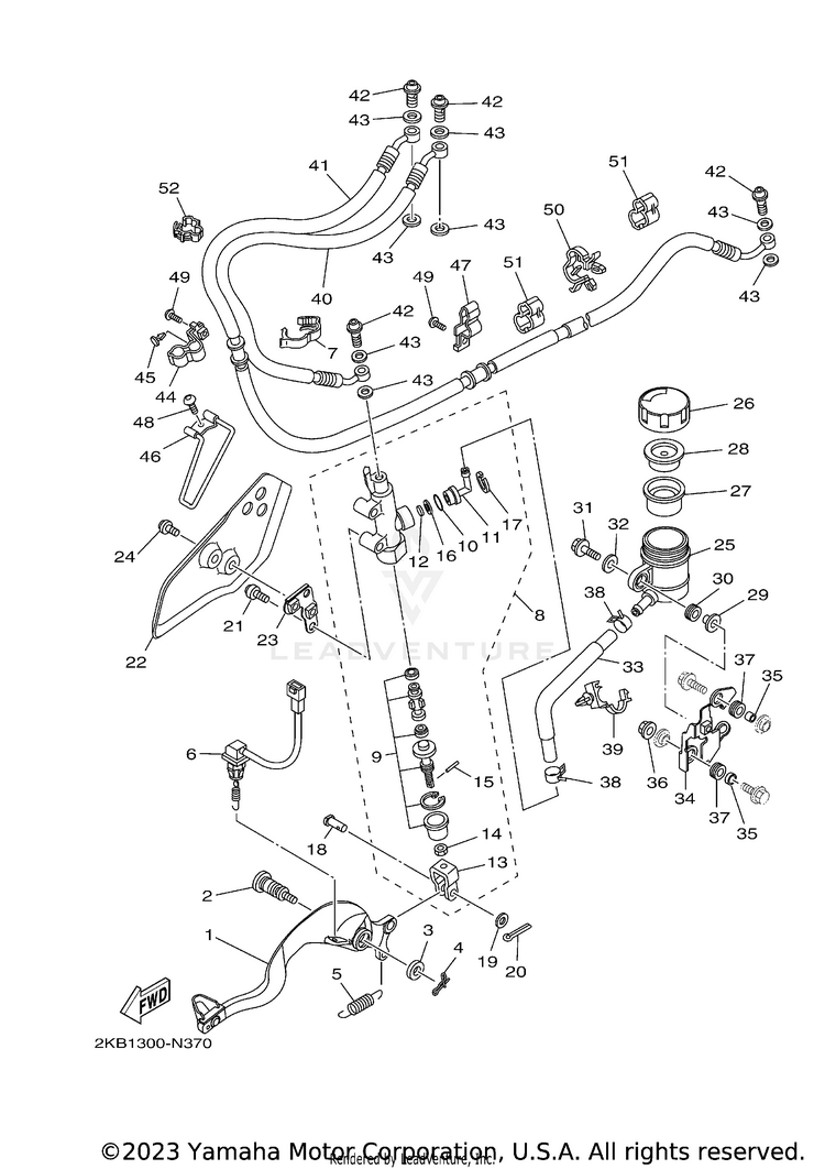 Rear Master Cylinder Schematic