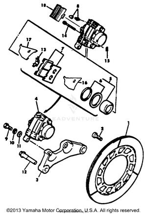 Rear Brake Caliper Schematic