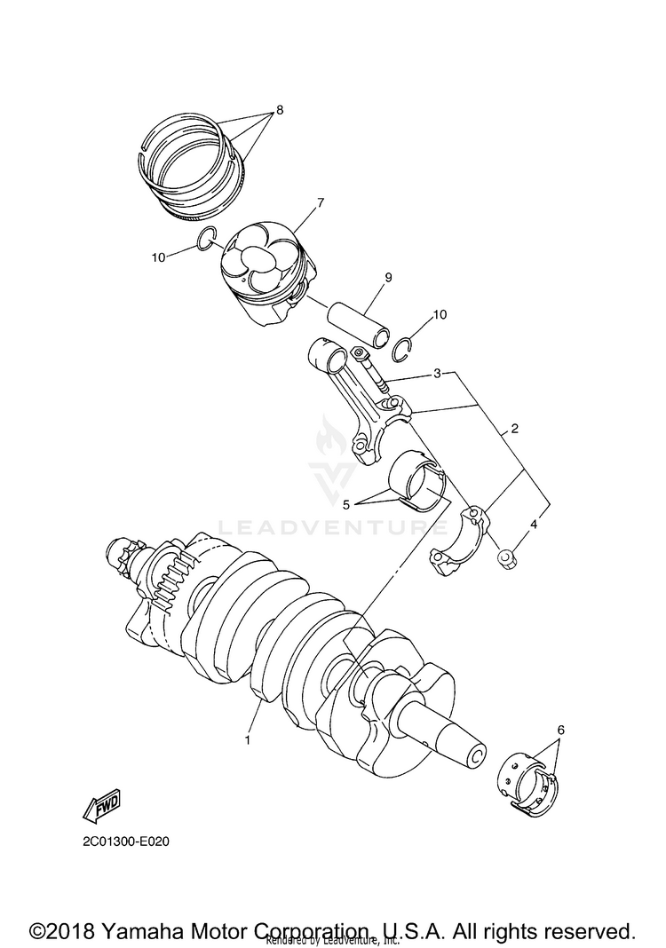 Crankshaft Piston Schematic