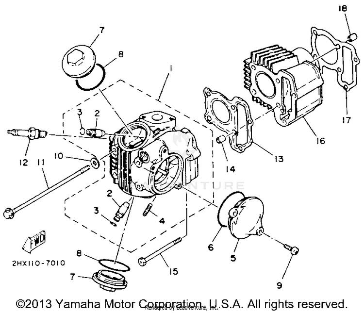 Cylinder Head - Cylinder Schematic