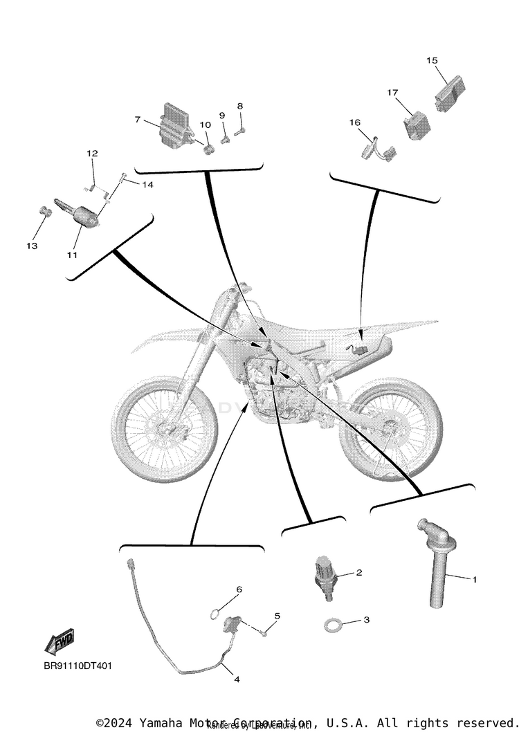Electrical 1 YZ450F - YZ450FJL - 2018 Schematic