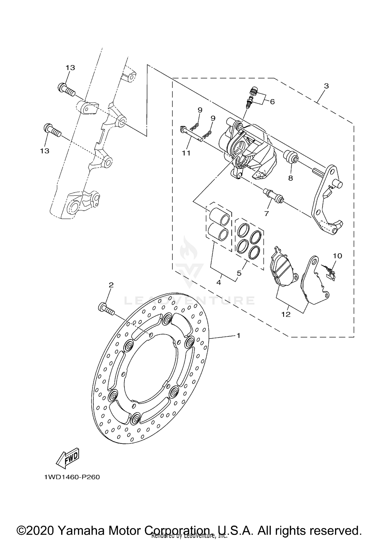 FRONT BRAKE CALIPER