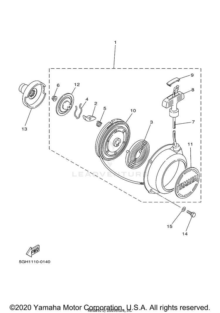 Starter KODIAK 4WD HUNTER - YFM400FAHN - 2001 Schematic