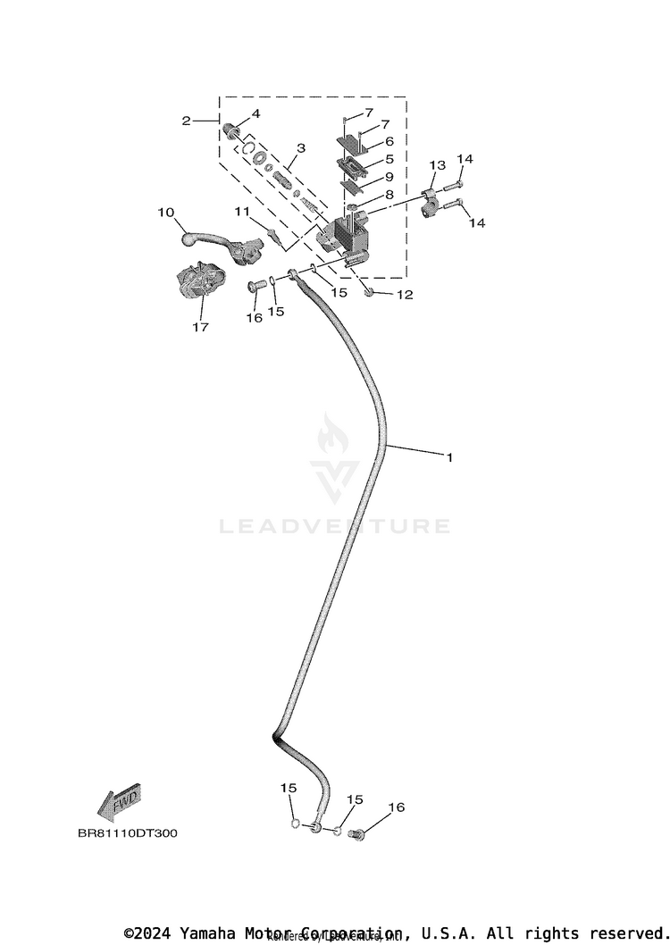 Front Master Cylinder Schematic