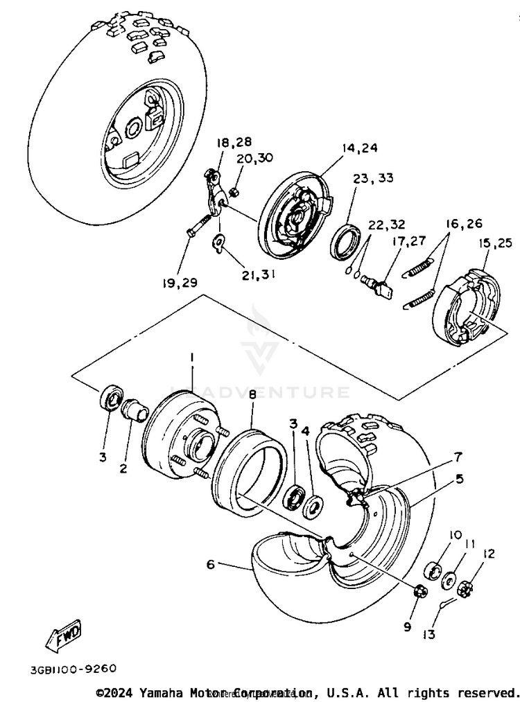 Front Wheel Schematic
