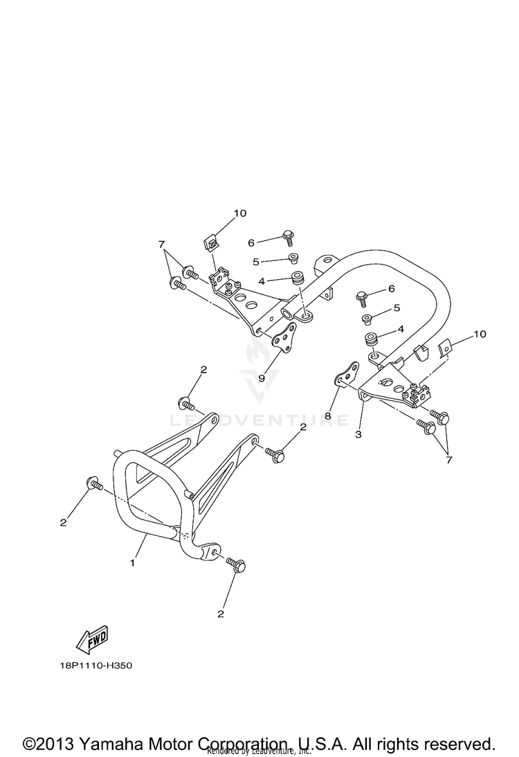 Guard YFZ450R (BLUISH WHITE SOLID 1) - YFZ450RYW - 2009 Schematic