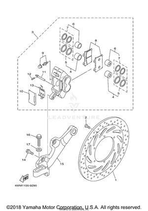 Rear Brake Caliper Schematic