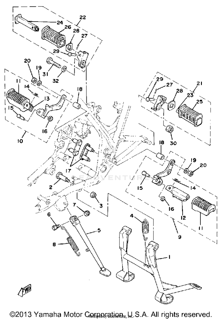 Stand-Footrest Schematic