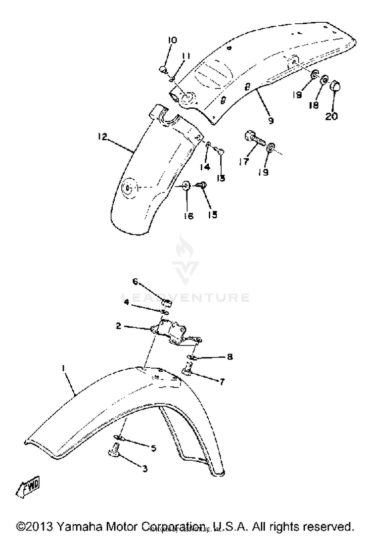 Front Fender-Rear Fender Schematic
