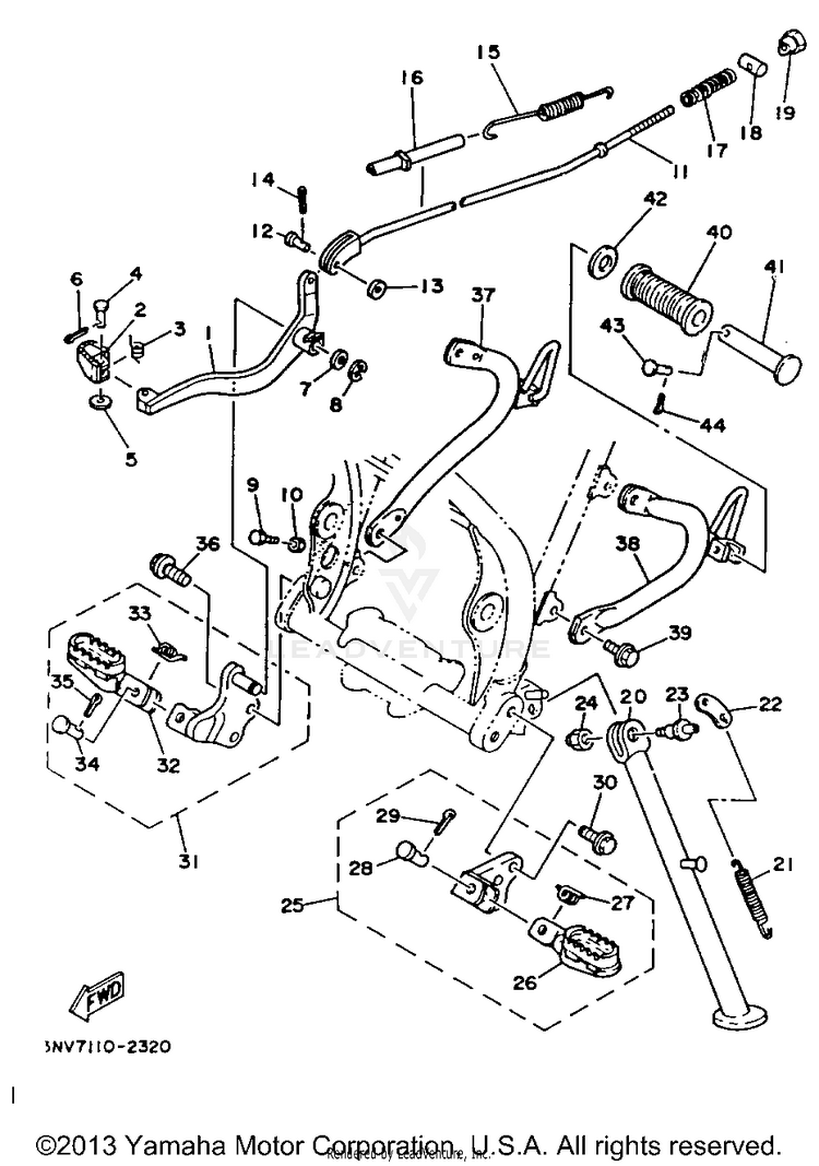 Stand - Footrest Schematic