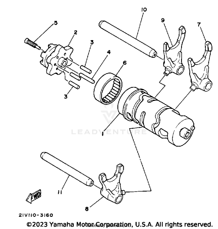 Shift Cam - Fork Schematic