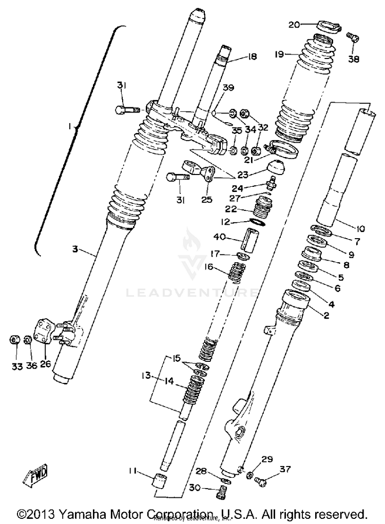 Front Fork Schematic
