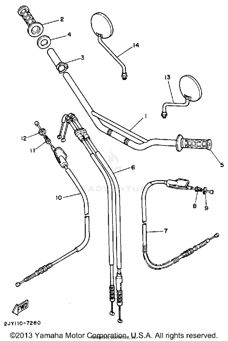 Handlebar Cable Schematic