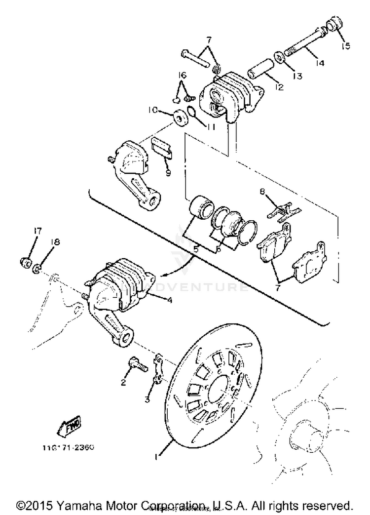 Rear Brake Caliper Schematic