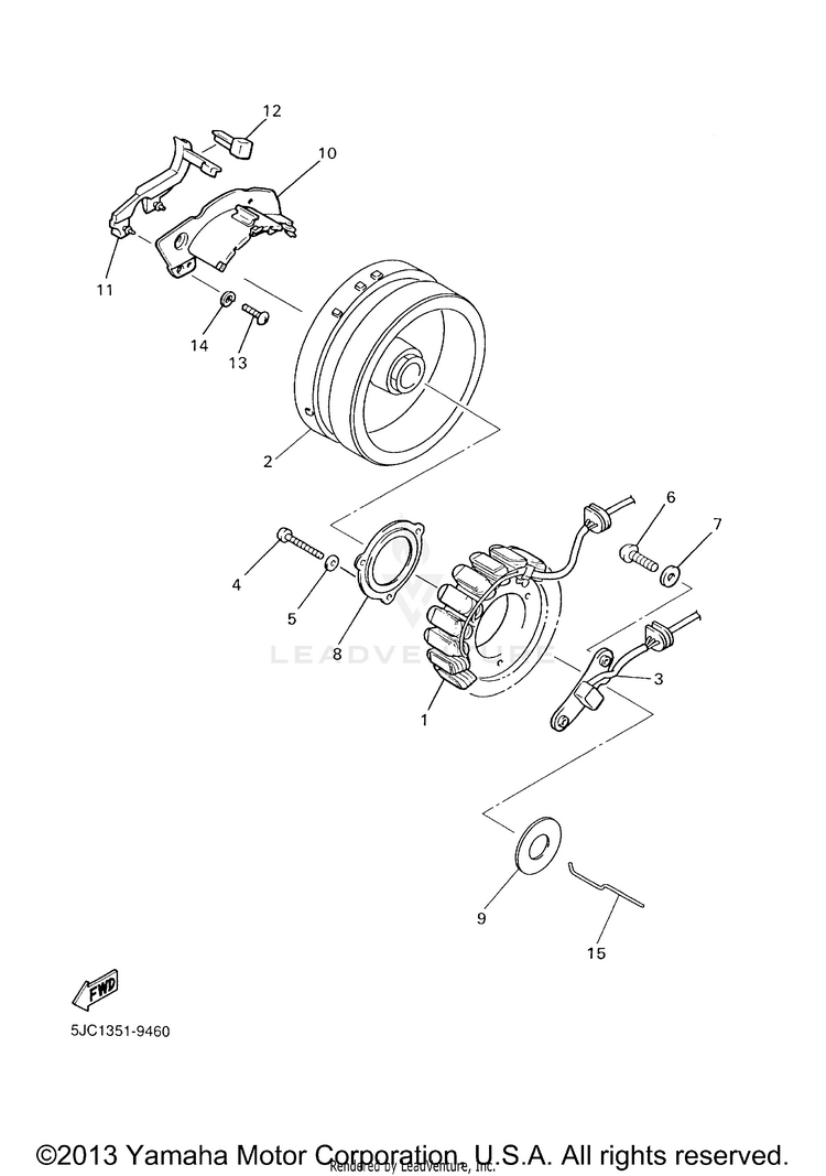 Generator VENTURE MM LIMITED EDITION (CA Ed.) - XVZ13TFSMC - 2000 Schematic